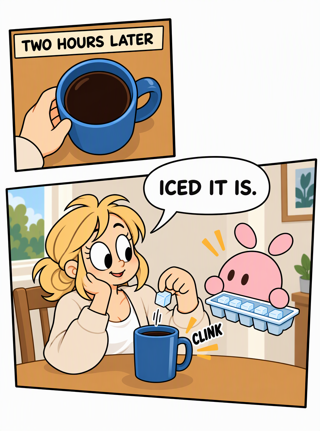 故事 1 · 咖啡总有自己的冷却计划｜现代复古漫画｜第 2 页